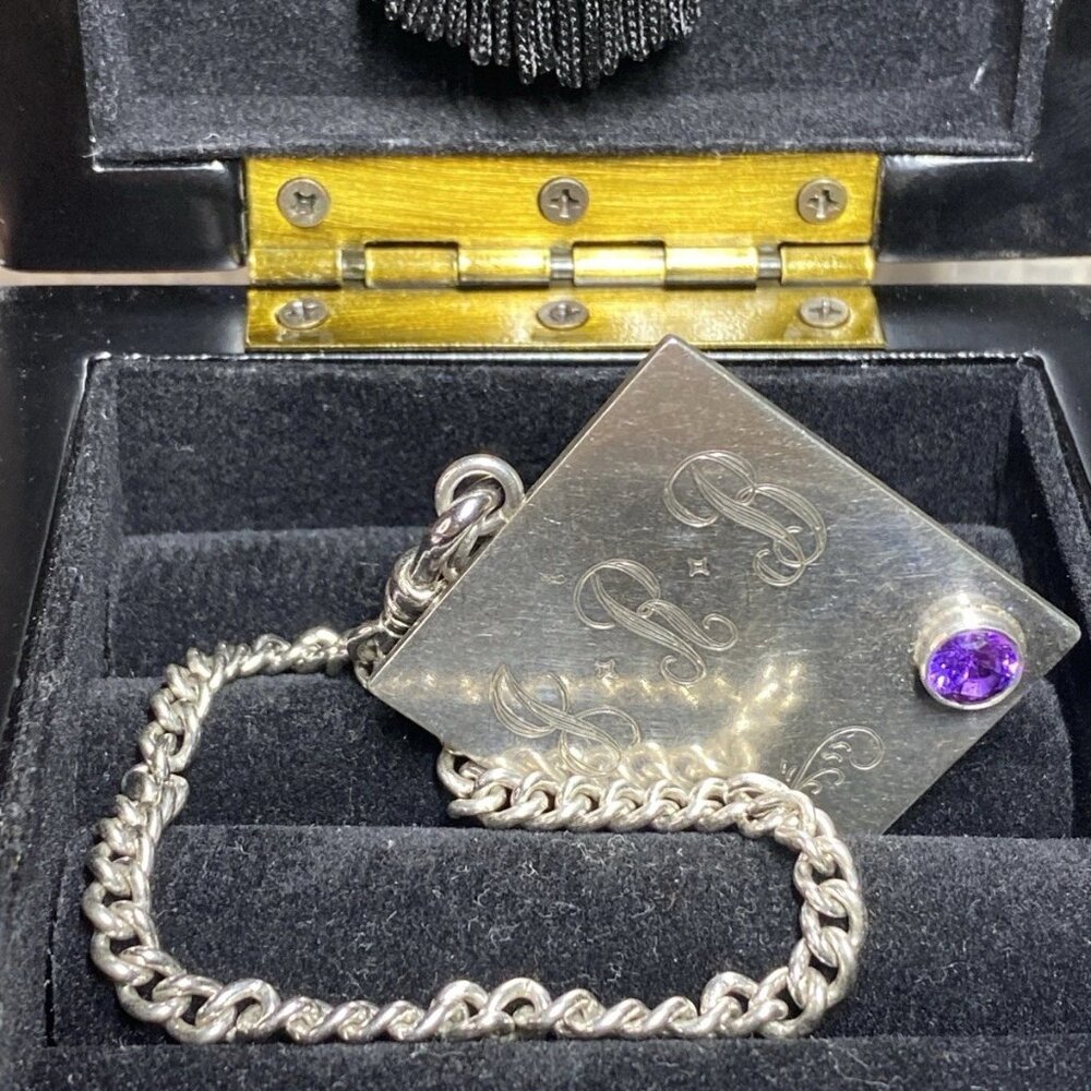 Vintage ECCO sterling silver ID bracelet, crafted in 925 sterling silver.